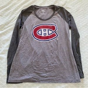 Montreal Canadiens raglan hockey shirt
